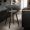 Armen Living Fox 28.5" Bar Height Gray Faux Leather and Black Wood Mid-Century Modern Bar Stool LCFOBABLGR30 - alternate 7